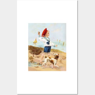 The boy on the beach Posters and Art